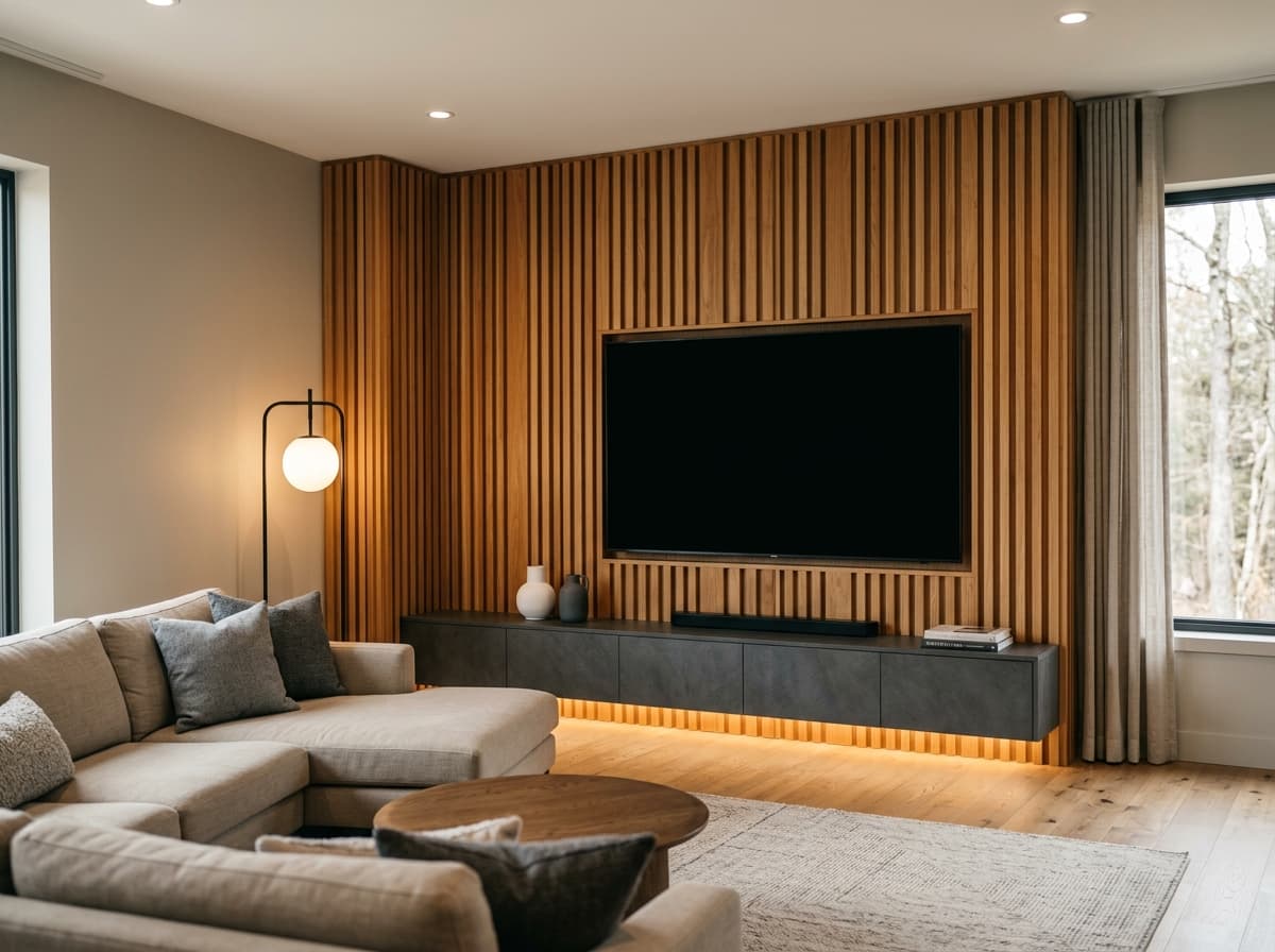Painel Ripado para TV & Rack Flutuante